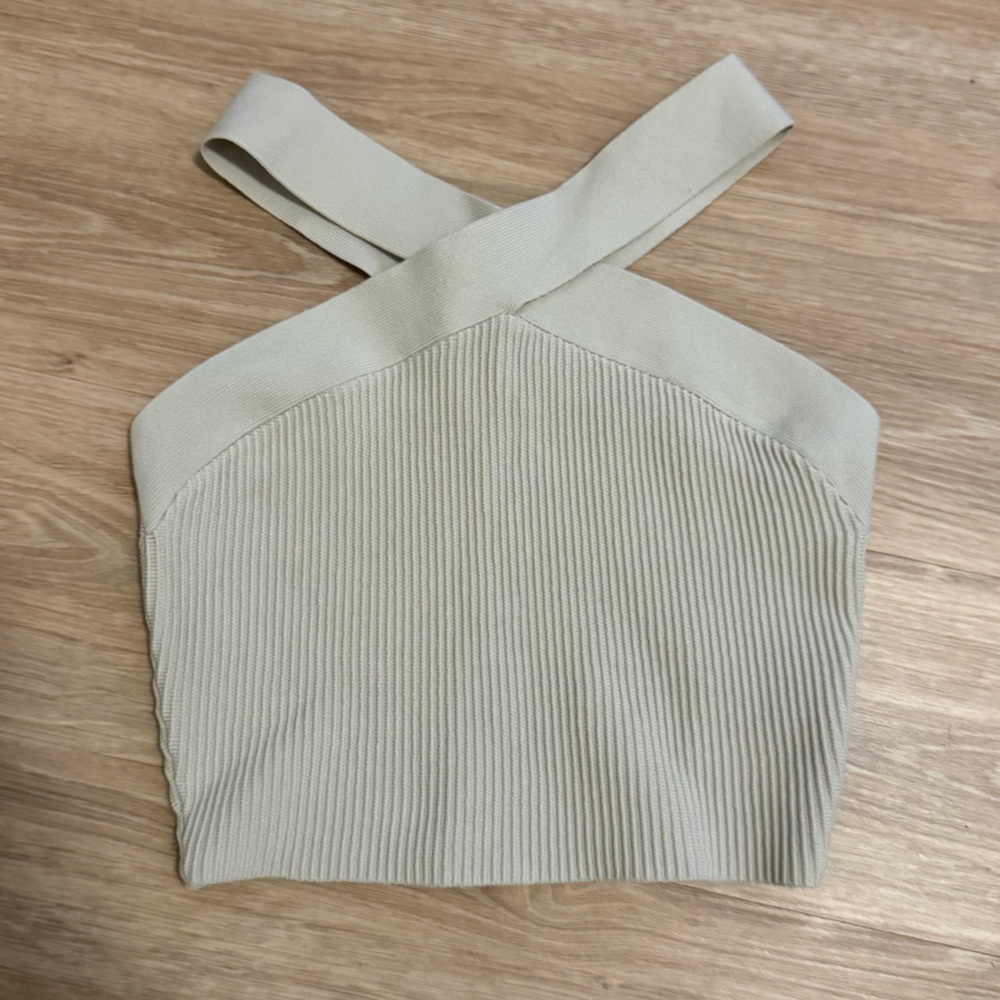 Babaton Light Beige Knit Top